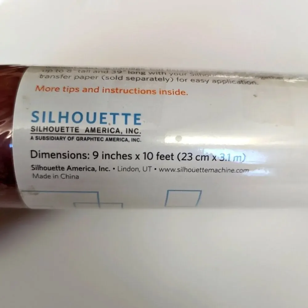 SILHOUETTE Red Adhesive Vinyl Roll 9 inch X 10 feet Crafts Cutting Machines NEW